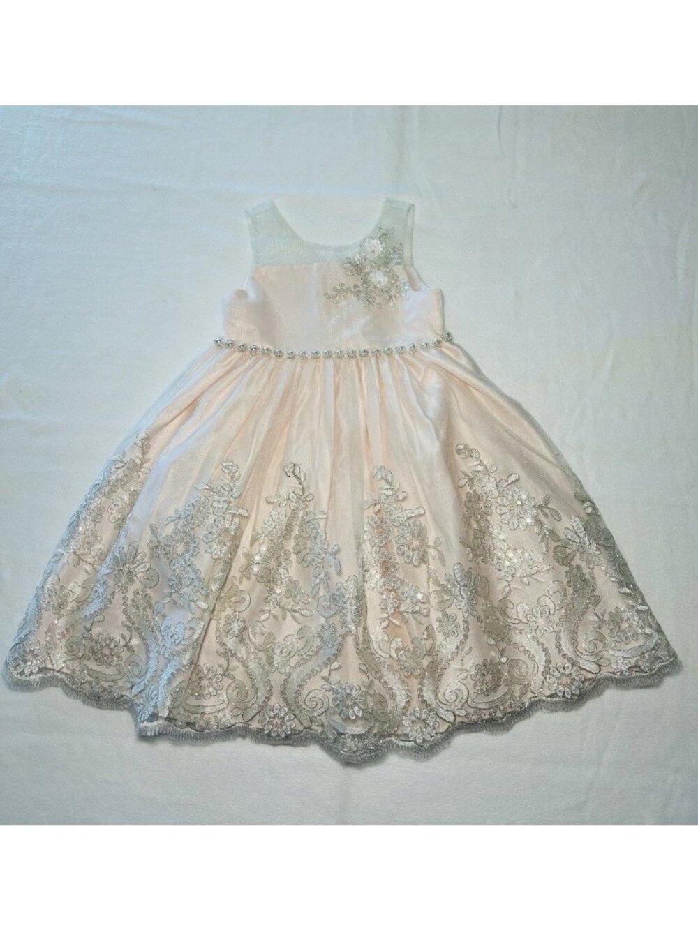 American Princess Light Pink Lace Dress Size 5